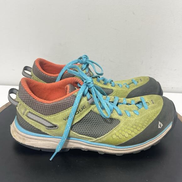 Vasque Grand‎ Traverse Women Size 10 Hiking Shoes Green Suede Leather Vibram - Picture 1 of 11